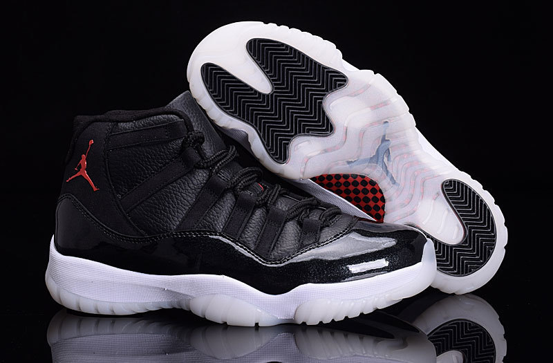 air jordans 11 (XI) women shoes-black/gym red/white - Click Image to Close